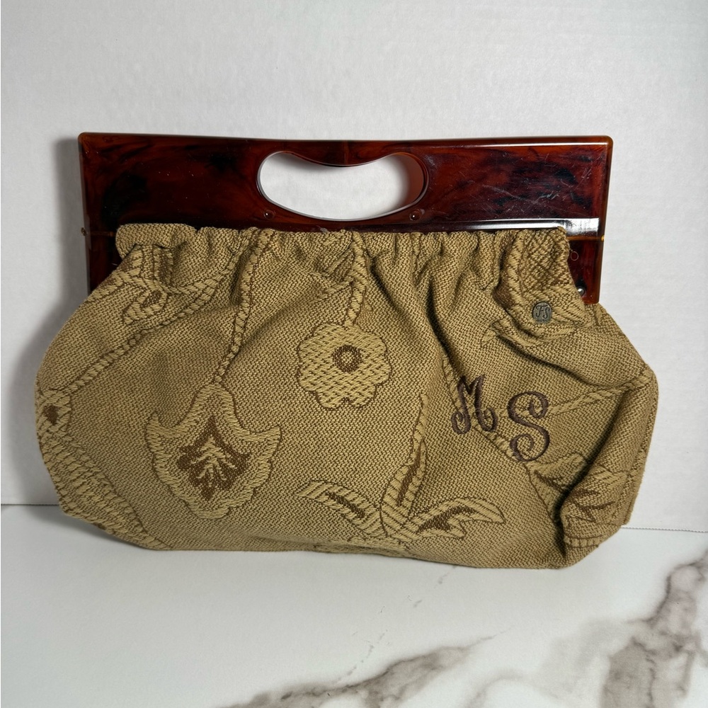 Chic Tan Floral Women's Clutch